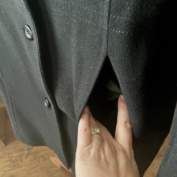 Forecaster of Boston 100% wool women’s button down coat lined pockets 8 black - Picture 7 of 9